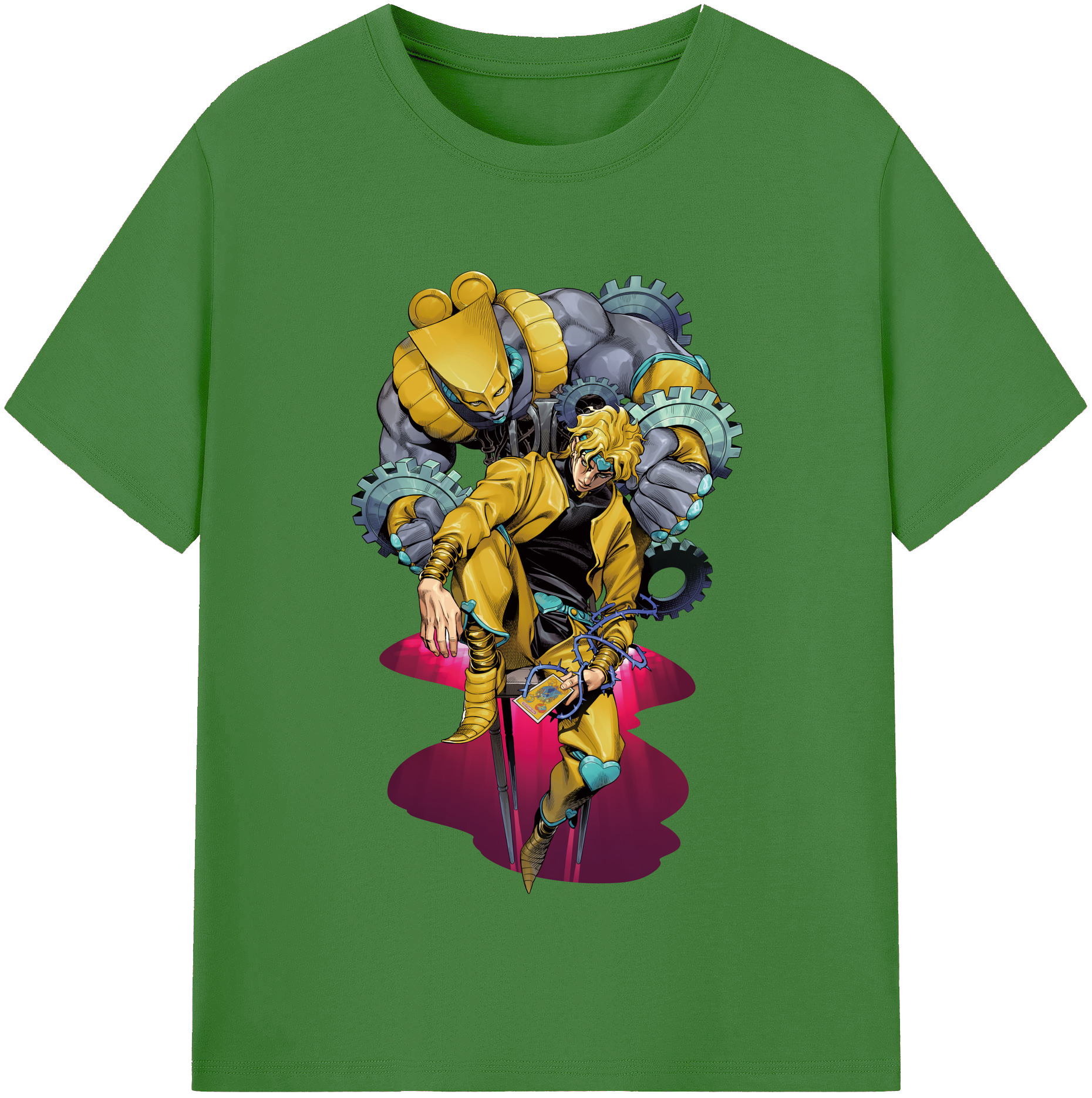 （画像用） ジョジョの奇妙な冒険 ディオ?ブランドー JoJo's Bizarre Adventure Dio Brando レディースカジュアルプリントTシャツ（綿100％）